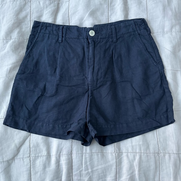 Alex Mill - Boy Short in Oxford Linen - navy - Size 8 - Picture 1 of 5